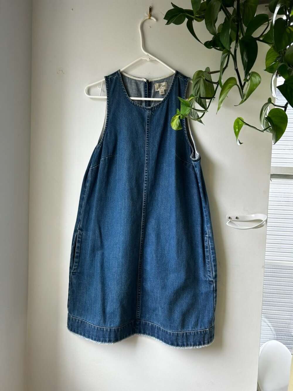 J. Crew Sleeveless Blue Denim Mini Dress - Picture 6 of 7